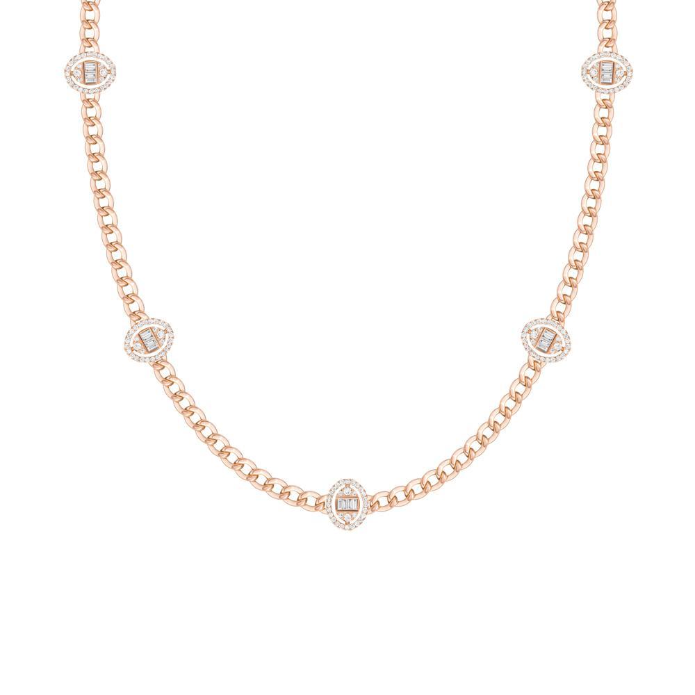 Quwa Five Oval Necklace - Samra Jewellery - Diamond Jewellery - QUWA