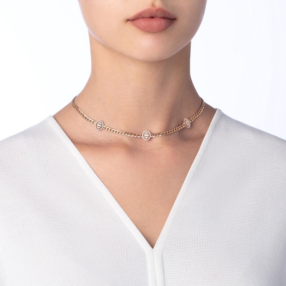 Quwa Three Oval Necklace - Samra Jewellery - Diamond Jewellery - QUWA