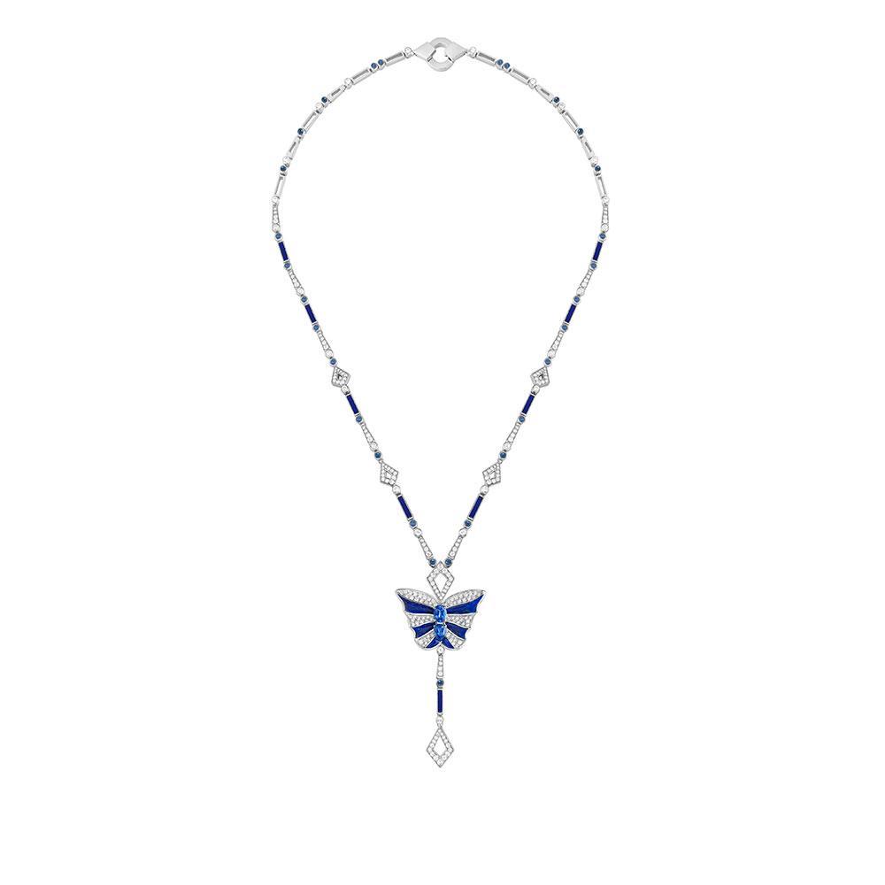 Tropical Butterfly Necklace - Samra Jewellery - Diamond Jewellery - BUTTERFLIES
